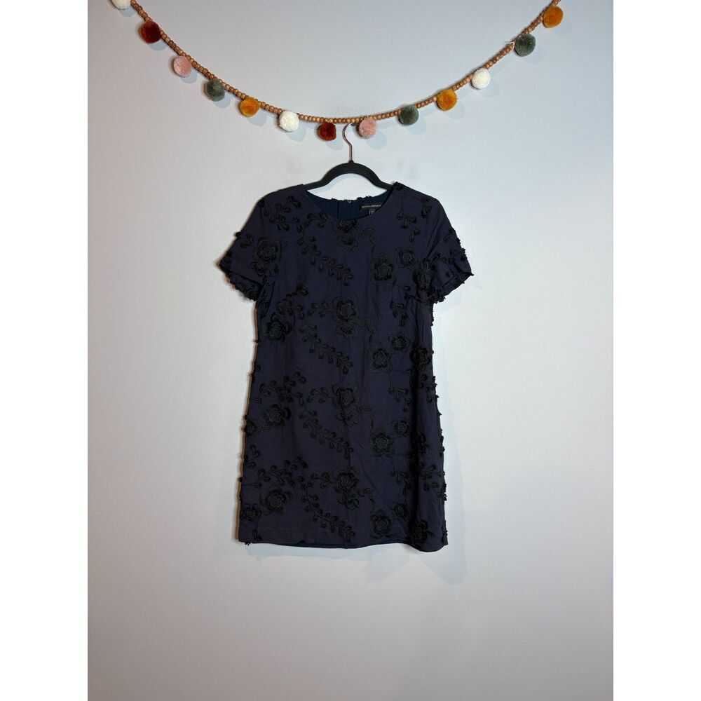 Banana Republic navy and black floral dress
